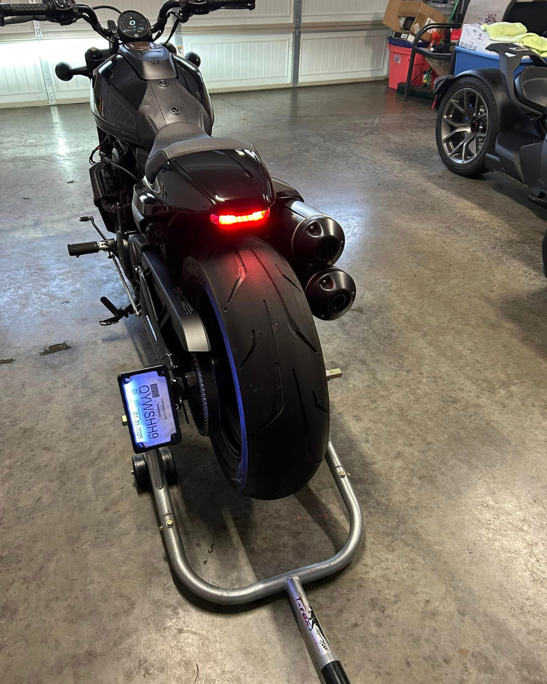 Motorcycle Blackout Cover Privacy Plate Anti-Camera w/ Remote