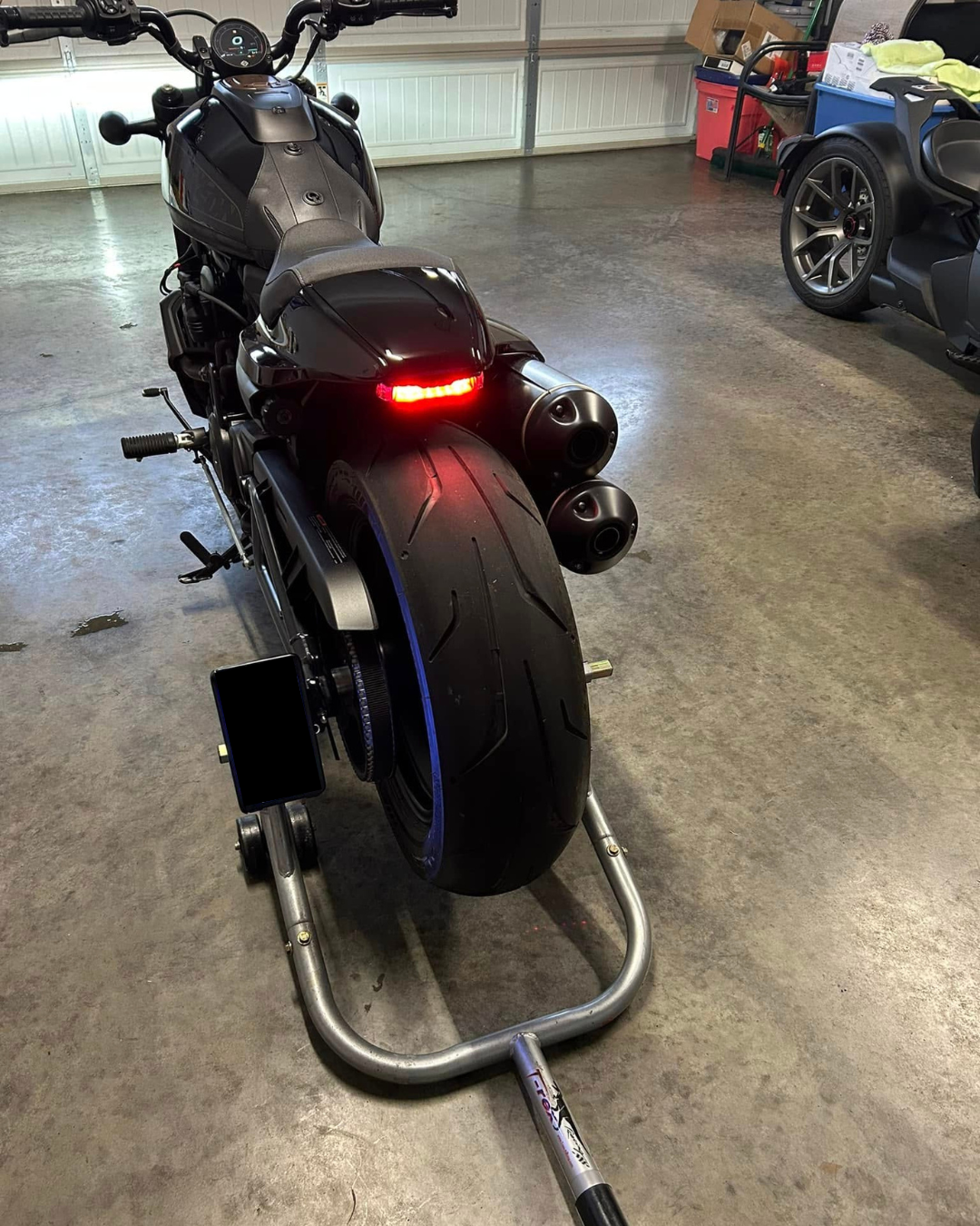 Motorcycle Blackout Cover Privacy Plate Anti-Camera w/ Remote