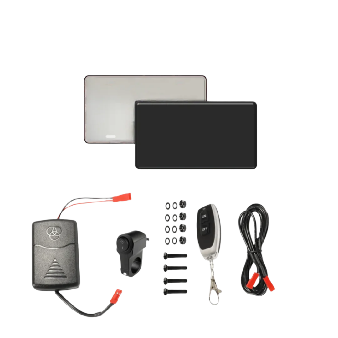 Motorcycle Blackout Cover Privacy Plate Anti-Camera w/ Remote